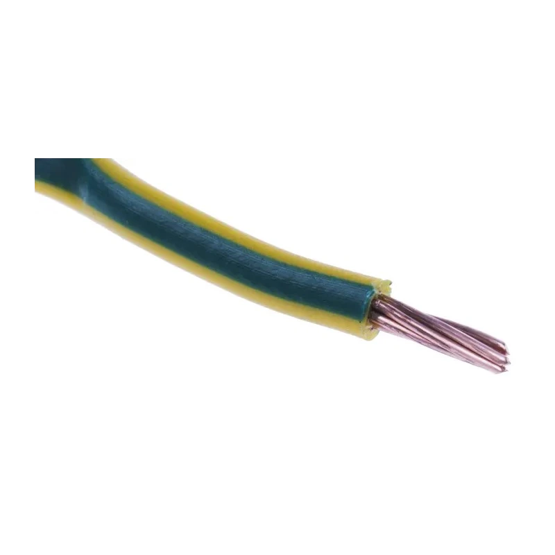 RS PRO 2.5 mm² 14 AWG Green Yellow Hook Up Wire 7/0.67 mm Core Strands Polyvinyl 100 m 750V H07V-R 836-0886
