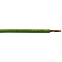 RS PRO 2.5 mm² 14 AWG Green Yellow Hook Up Wire 7/0.67 mm Core Strands Polyvinyl 100 m 750V H07V-R 836-0886