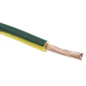 RS PRO H07V-R Series Green Yellow 1.5 mm² Hook Up Wire 16 AWG 7/0.53 mm Core Strands 100 m Polyvinyl 836-0868