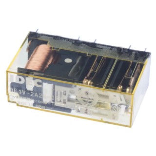 Idec PCB Force Guided Relay 4-Pole DPDT Silver Alloy Contact Material 24V DC Coil Voltage RF1V-2A2B-D24