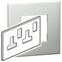 Legrand Silver 2 Gang Light Switch Cover 5 751 01