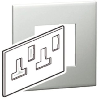 Legrand Silver 2 Gang Light Switch Cover 5 751 01