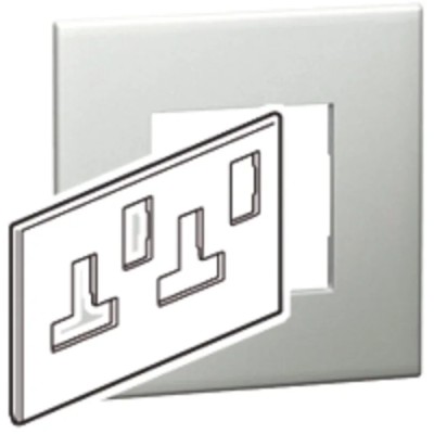 Legrand Silver 2 Gang Light Switch Cover 5 751 01