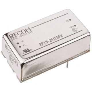 Recom RP15-FW DC/DC Converter, ±15 V Output, 36-75 V Input, 15 W, Through Hole, 85°C Max Operating Temperature RP15-FW
