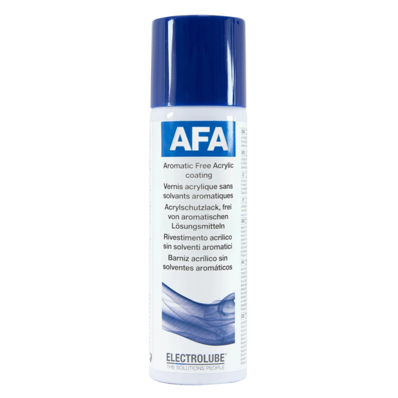 Electrolube Transparent Acrylic Conformal Coating Aerosol 200 ml, Operating Temperature -65°C to 125°C AFA200