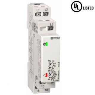 Broyce Control 3 Phase SPDT Monitoring Relay with DIN Rail Mount, 520 V AC, 77 V AC, 25 V AC LXPRT 280-520VAC