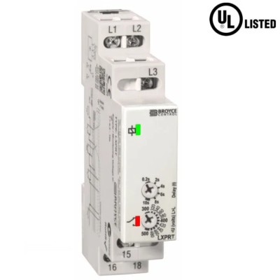 Broyce Control 3 Phase SPDT Monitoring Relay with DIN Rail Mount, 520 V AC, 77 V AC, 25 V AC LXPRT 280-520VAC