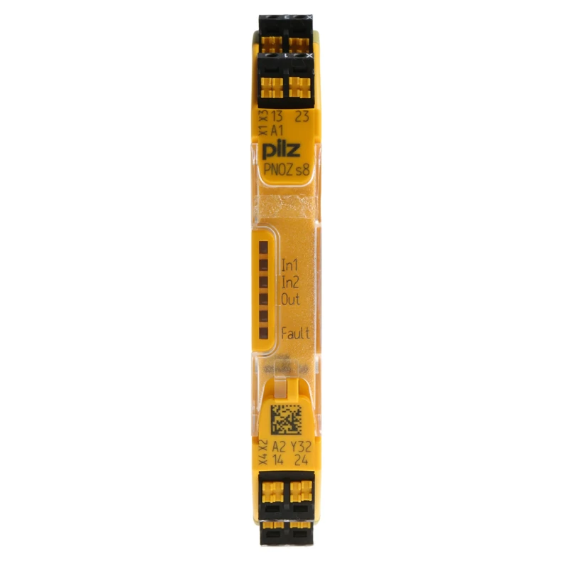 Pilz PNOZ s8 C 24V DC Safety Relay with 2 Safety Contacts, 1 Auxiliary Contact, Automatic Reset, 2W Power Consumption 751108