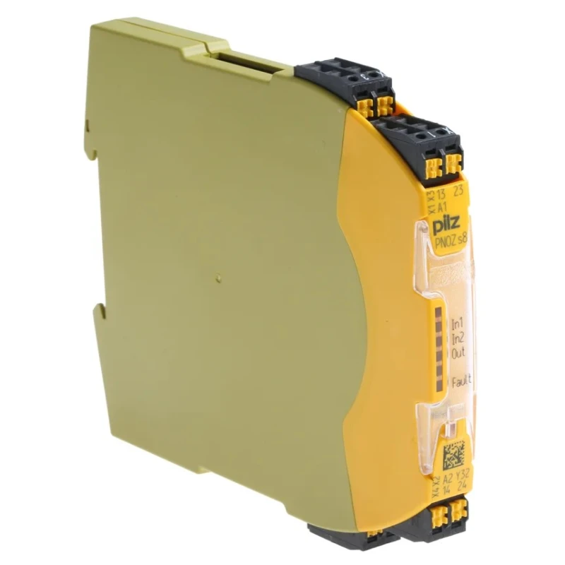 Pilz PNOZ s8 C 24V DC Safety Relay with 2 Safety Contacts, 1 Auxiliary Contact, Automatic Reset, 2W Power Consumption 751108