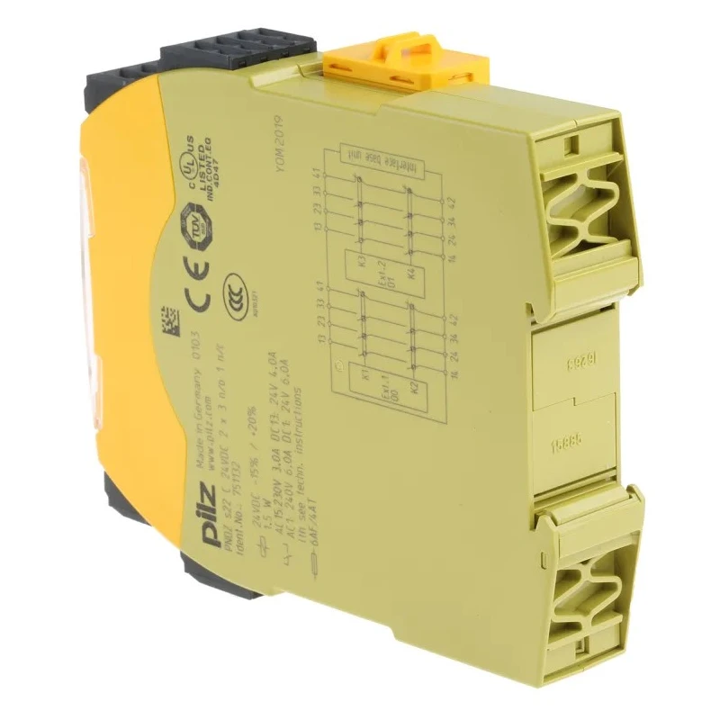 Pilz PNOZ s22 C 24V DC Safety Relay, 3 Safety Contacts, 2 Auxiliary Contacts, Automatic Reset, 150W Power Consumption 751132
