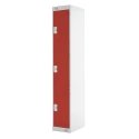 RS PRO Steel Red 3 Door Storage Locker 1800 mm x 300 mm x 450 mm 833-2939