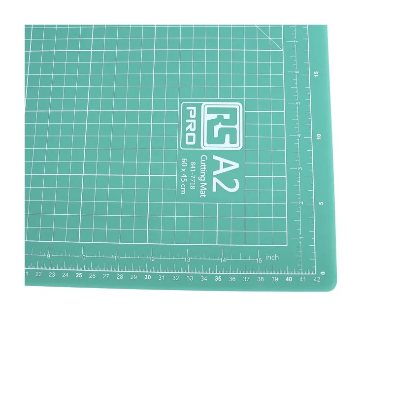 RS PRO 10 mm Green Self-Healing Cutting Mat 600 mm Length x 450 mm Width x 10 mm Grid Spacing xW450mm