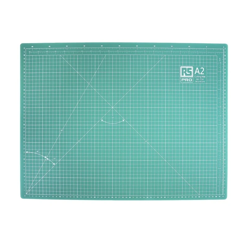 RS PRO 10 mm Green Self-Healing Cutting Mat 600 mm Length x 450 mm Width x 10 mm Grid Spacing xW450mm