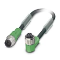 Phoenix Contact Sensor Actuator Cable, 8-way Male M12 Straight to 8-way Female Angled Socket, Polyurethane Jacket 1522752