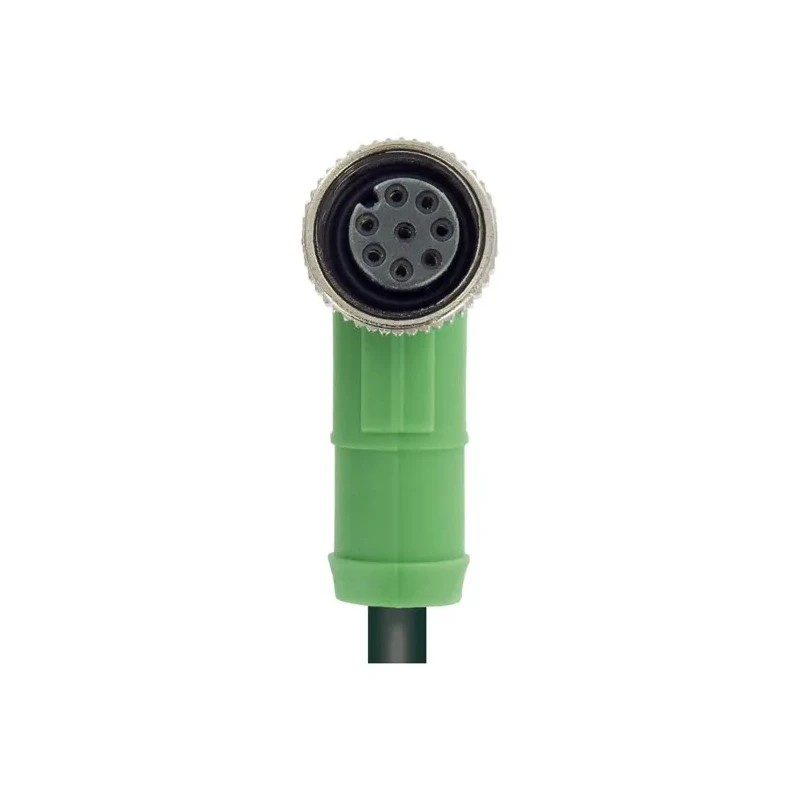 Phoenix Contact Sensor Actuator Cable, 8-way Male M12 Straight to 8-way Female Angled Socket, Polyurethane Jacket 1522752