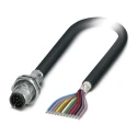 Phoenix Contact Sensor Actuator Cable Male 12 way M12 to 12 way Free Cable End 1 m 30V 1442230