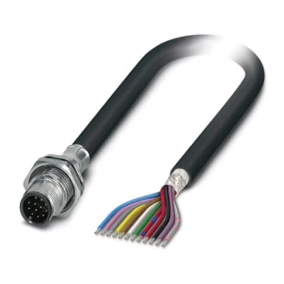 Phoenix Contact Sensor Actuator Cable Male 12 way M12 to 12 way Free Cable End 1 m 30V 1442230
