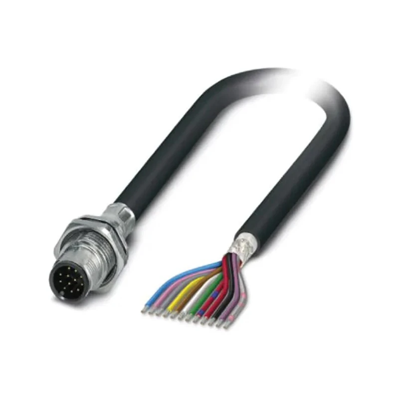 Phoenix Contact Sensor Actuator Cable Male 12 way M12 to 12 way Free Cable End 1 m 30V 1442230