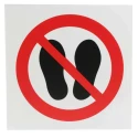 RS PRO Plastic Do Not Walk or Stand Prohibition Sign 200mm x 200mm ISO 7010 857-8712