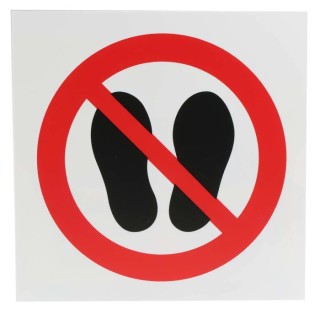 RS PRO Plastic Do Not Walk or Stand Prohibition Sign 200mm x 200mm ISO 7010 857-8712