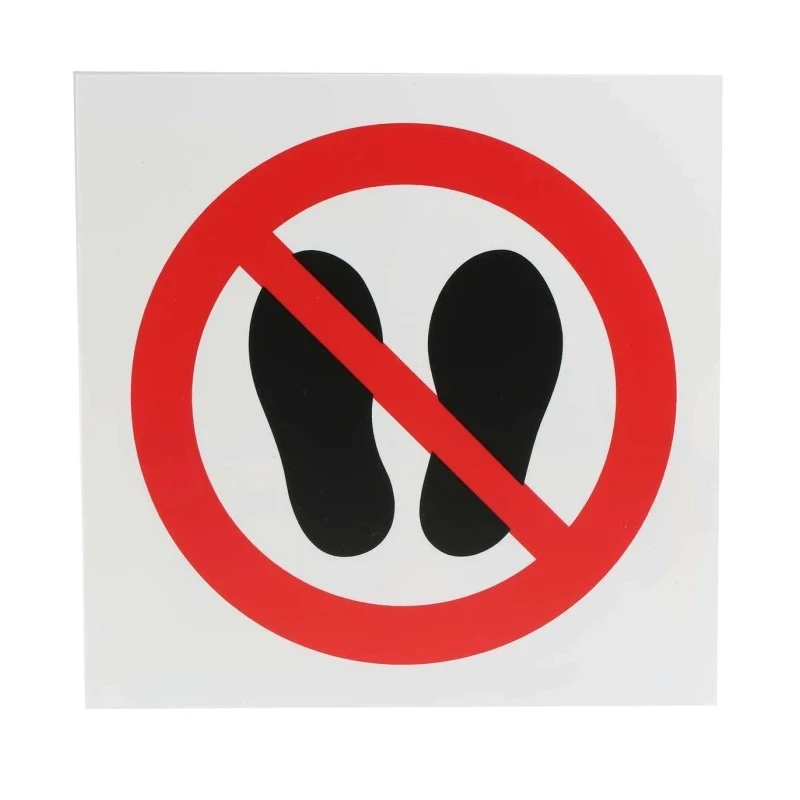 RS PRO Plastic Do Not Walk or Stand Prohibition Sign 200mm x 200mm ISO 7010 857-8712