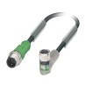 Phoenix Contact Sensor Actuator Cable Male 3 Way Straight to Female 3 Way M8 24V, Polyurethane Jacket, 300mm 1694884