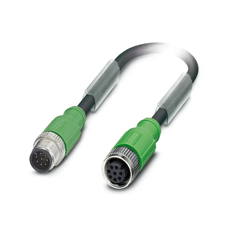 Phoenix Contact Male 8 Way M12 to Female 8 Way M12 Sensor Actuator Cable 1.5 m 30V Polyurethane Jacket 1522985