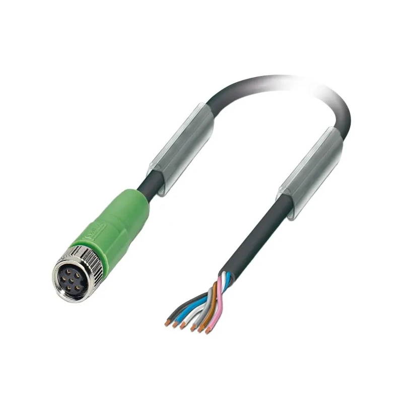 Phoenix Contact Sensor Actuator Cable Female 6 Way M8 to 6 Way Unterminated, 3m Length, Polyurethane Jacket, Black 1522202