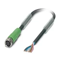 Phoenix Contact Sensor Actuator Cable Female 6 Way M8 to 6 Way Unterminated, 3m Length, Polyurethane Jacket, Black 1522202
