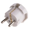 RS PRO 16A 250V Germany Type F Right Angle Mains Plug White Cable Screw Termination 849-6115
