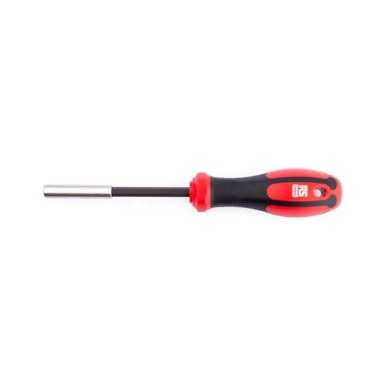 RS PRO Hexagon Nut Driver 1/4 in Tip Chrome Vanadium Steel Shaft Plastic Handle 100mm Overall 192-3664