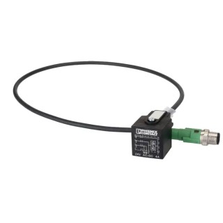 Phoenix Contact Male 3 way Straight to 3 way DIN 43650 Form A Sensor Actuator Cable 600mm 24V AC IP65/IP67 1434895