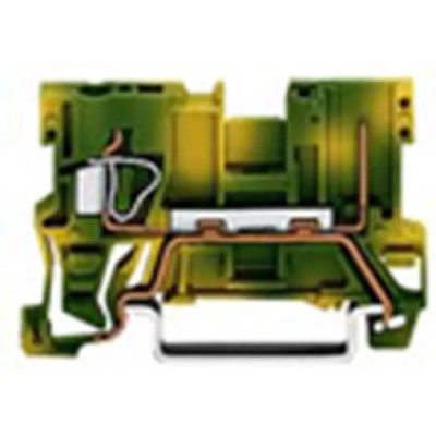 WAGO 1-Way DIN Rail Earth Block, Polyamide Housing, 4mm² Cable CSA, 32A, 50V, Cage Clamp Termination 769-237