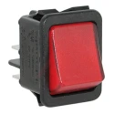 ZF Illuminated DPST On-Off On-Off Rocker Switch Panel Nylon Housing Red Actuator YRM32F2BBRLN