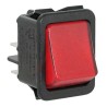 ZF Illuminated DPST On-Off On-Off Rocker Switch Panel Nylon Housing Red Actuator YRM32F2BBRLN