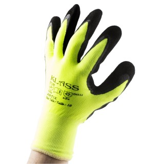 RS PRO Black Cotton Work Gloves, Size 10, Latex Coating 869-1657