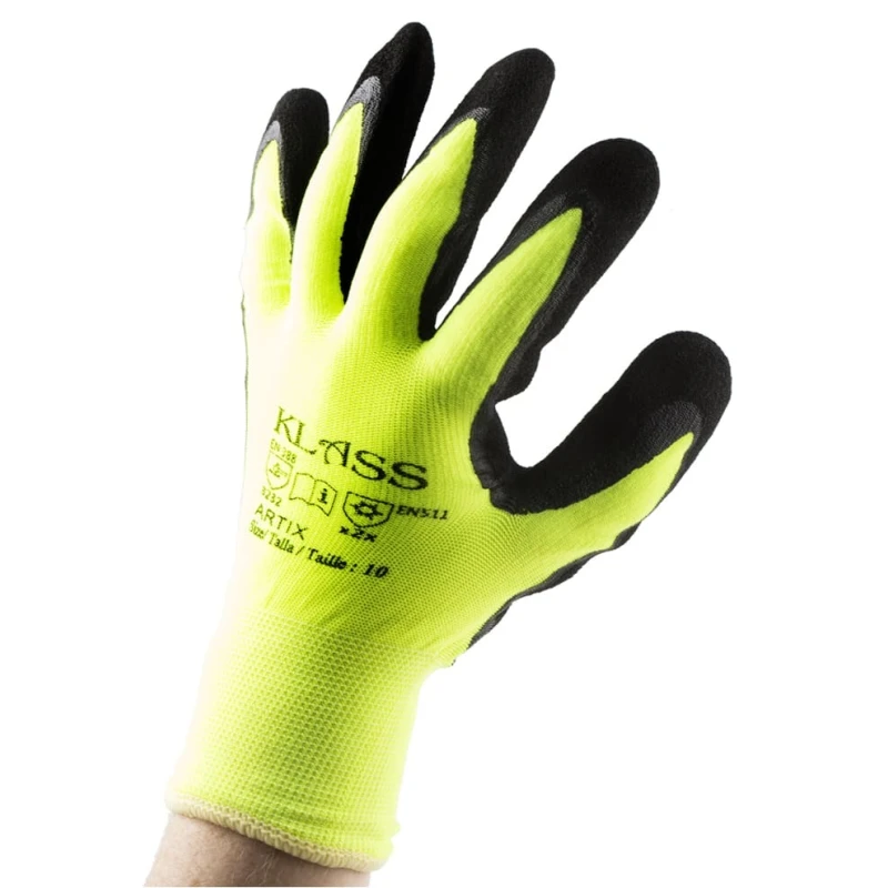 RS PRO Black Cotton Work Gloves, Size 10, Latex Coating 869-1657