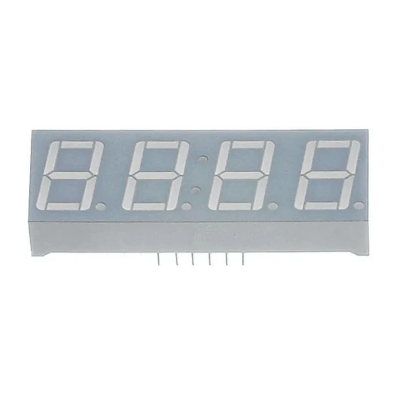 Kingbright 4 Character 7 Segment LED Display Anode Yellow 120mcd Right Side Decimal 14.2mm CA56-12SYKWA