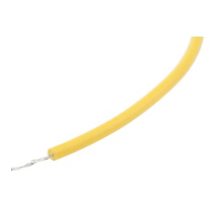 RS PRO Yellow 0.33 mm² Hook Up Wire, 22 AWG, 17/0.16 mm Core Strands, 100 m, Polyvinyl Chloride UL1015 Series 872-4640