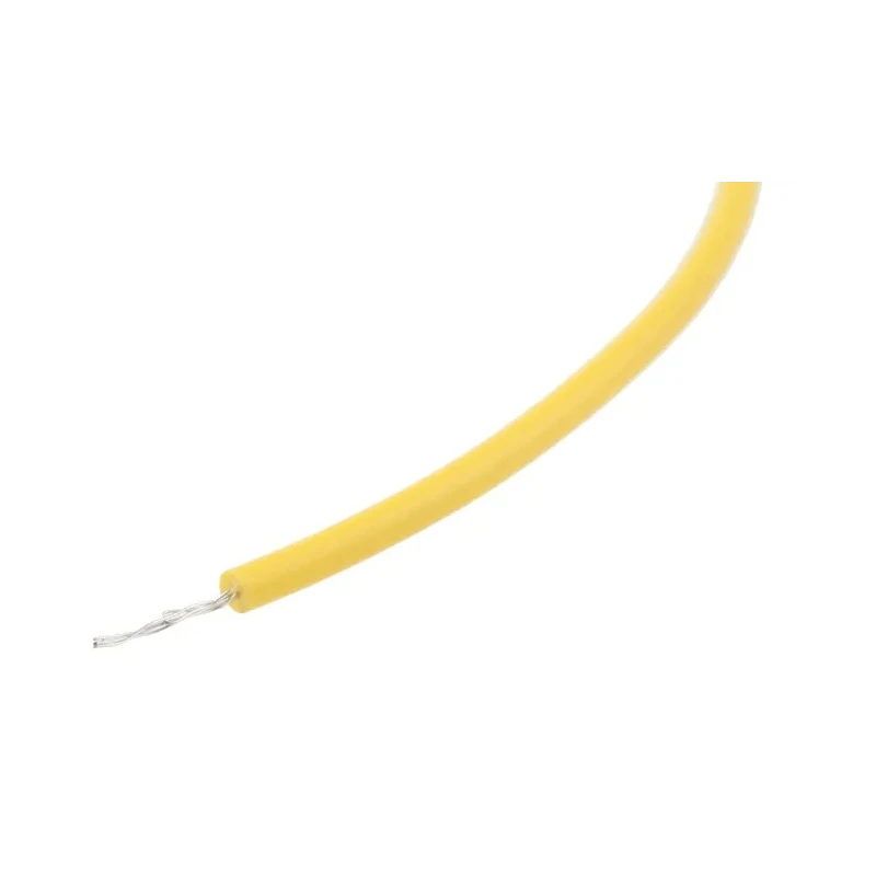 RS PRO Yellow 0.33 mm² Hook Up Wire, 22 AWG, 17/0.16 mm Core Strands, 100 m, Polyvinyl Chloride UL1015 Series 872-4640