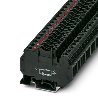 Phoenix Contact Fuse Modular Terminal Block, 1-Level Fused, Screw Termination, 0.2mm² to 10mm², 30A, 250V, Black 3001939