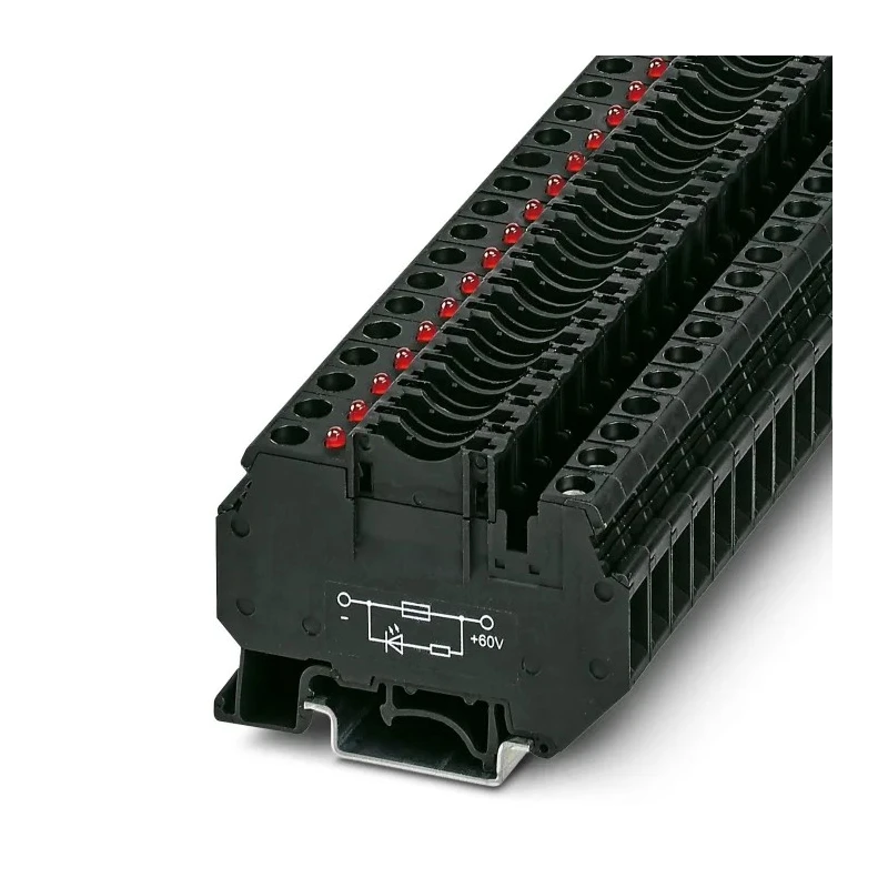 Phoenix Contact Fuse Modular Terminal Block, 1-Level Fused, Screw Termination, 0.2mm² to 10mm², 30A, 250V, Black 3001939