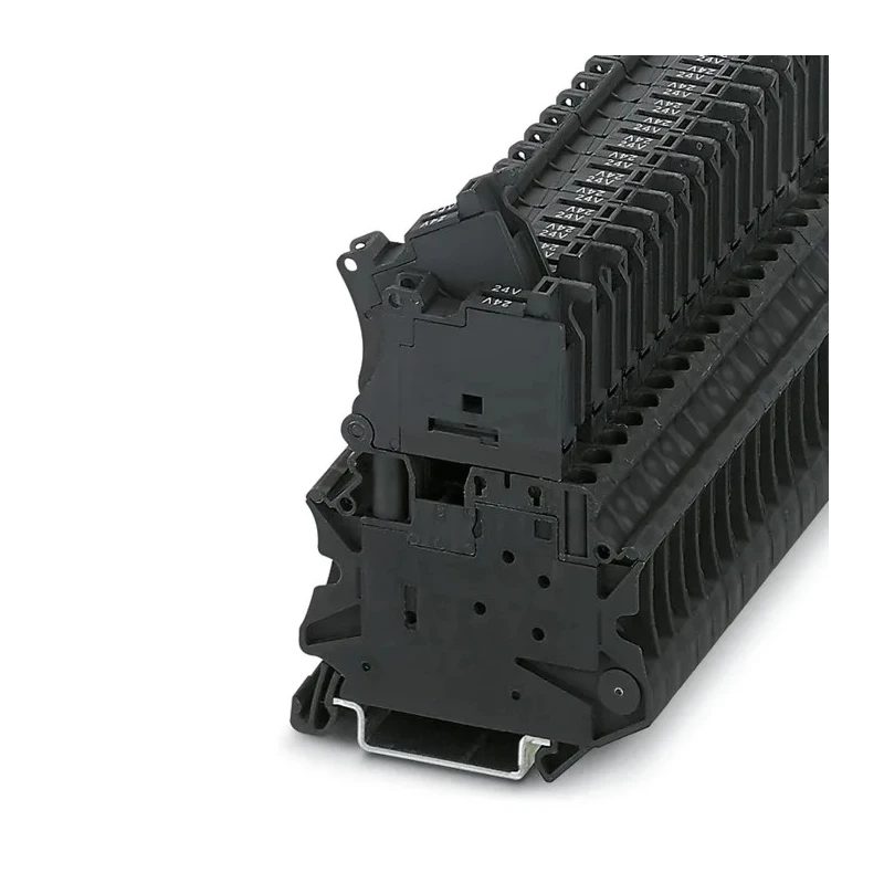 Phoenix Contact Fuse Modular Terminal Block UT 4-HESILED 24-P/P Series, Black, 0.14mm² to 6 mm², 6.3A, 24V, 1-Level 3046540