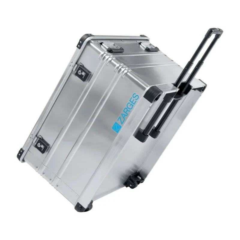 Zarges Metal Waterproof Watertight Wheeled Transit Case Aluminium 800 mm x 485 mm x 685 mm 41814