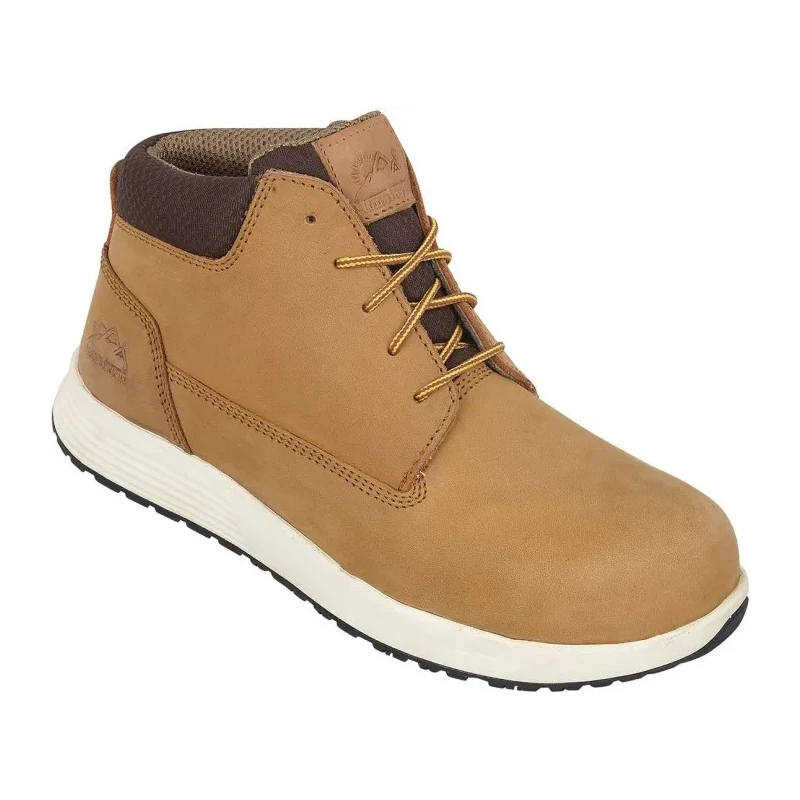 Himalayan Tan Nubuck Leather Non-Metallic Toe Capped Unisex Safety Boots Size 11 EU 46 EN ISO 20345:2011 4412TN110