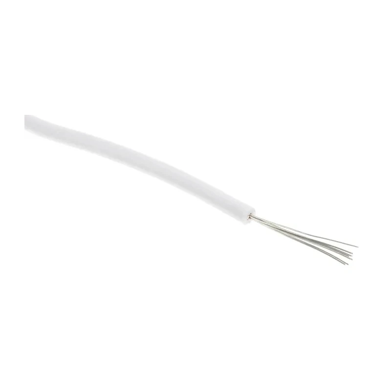 RS PRO White 0.2 mm² Stranded Tinned Copper Hook Up Wire 24 AWG 11x0.16 mm Core Strands 100 m Polyethylene Jacket 6 873-8955