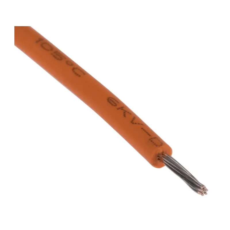 RS PRO Orange 0.2 mm² Hook Up Wire, 24 AWG, 11/0.16 mm Core Strands, 100 m Length, Polyethylene Jacket, UL3239 873-8961