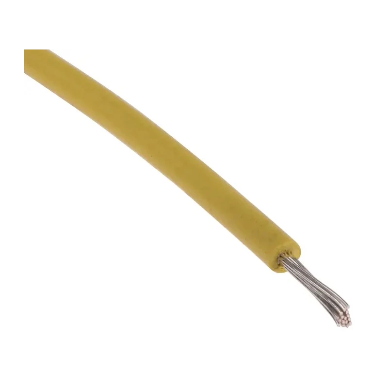 RS PRO Yellow 0.33 mm² Hook Up Wire, 22 AWG, 17/0.16 mm Core Strands, 100 m Length, Polyethylene Jacket, 6kV dc 873-8999