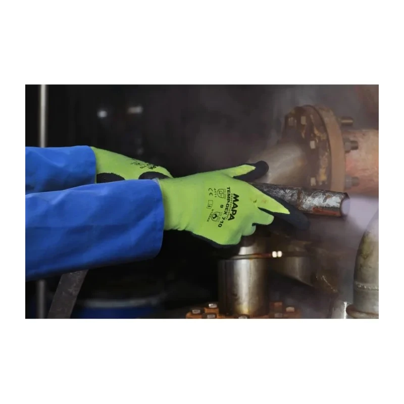 Mapa Yellow Nitrile Foam Coated Work Gloves Size 11, Heat Resistant, EN 388 & EN 407 Certified 710