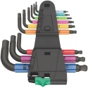 Wera 9 Piece L Metric Hex Key Set Stainless Steel Black Laser Finish Hex Size 1.5 to 10 mm 05133164001